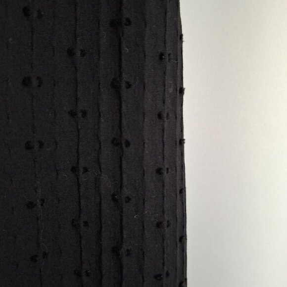 Vintage GAP Shift True Black Smocked Eyelet Cotton Dress, Lined Size S, Pockets - Picture 10 of 10